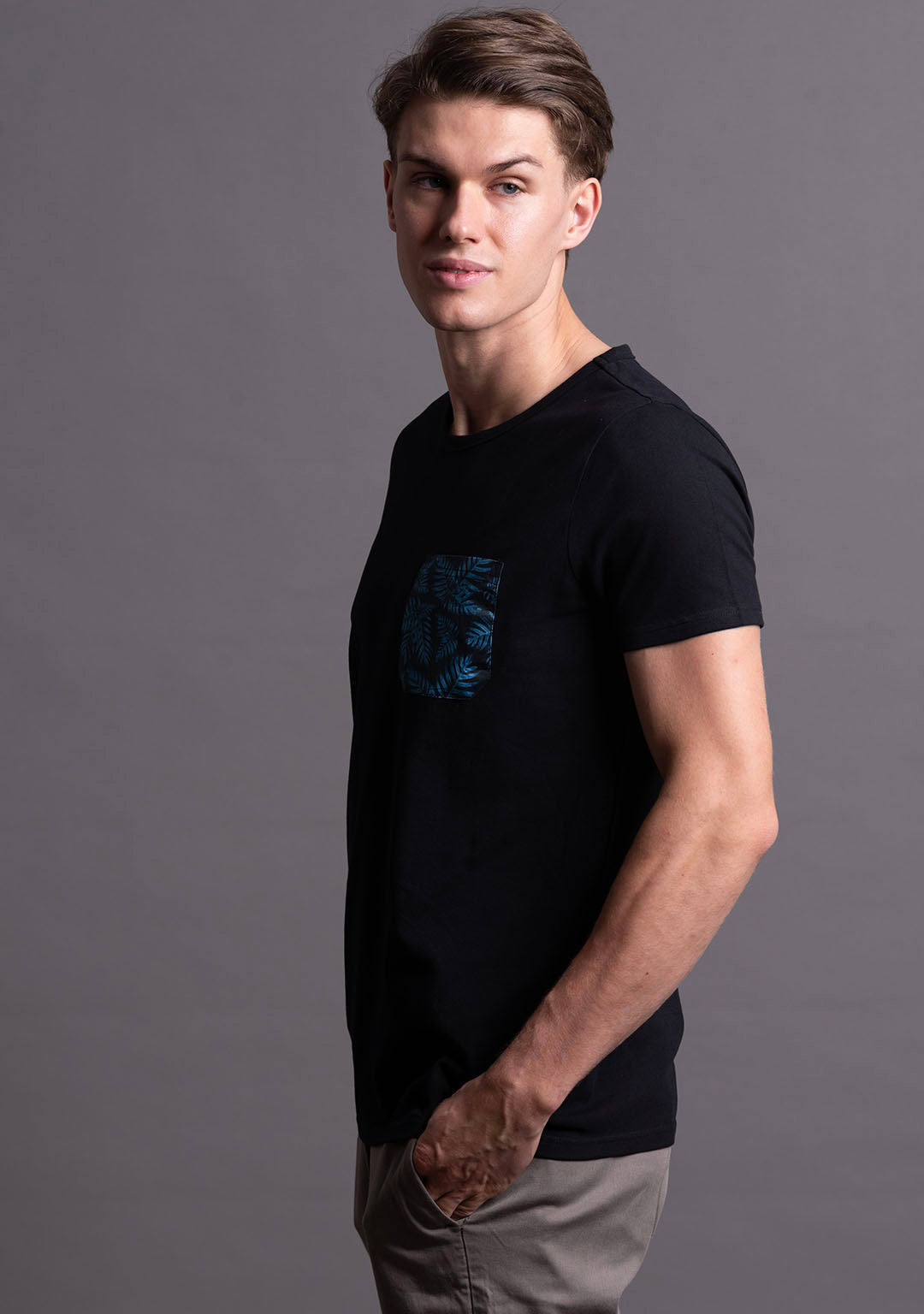 Piqué T-shirt in Midnight Oasis
