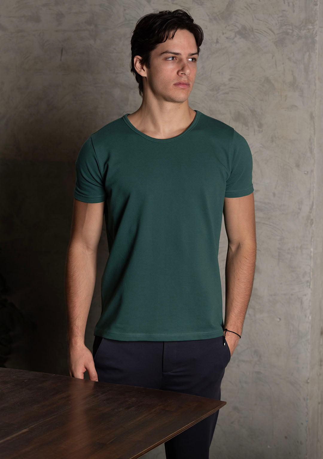 Piqué T-Shirt in Pacific Green