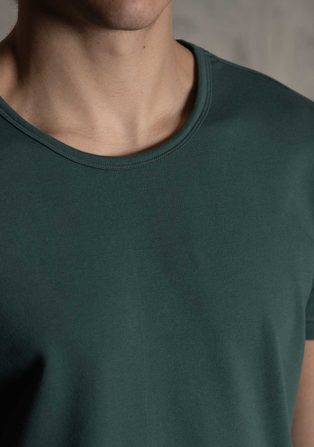 Piqué T-Shirt in Pacific Green