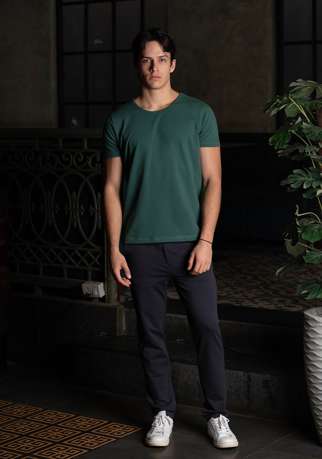 Piqué T-Shirt in Pacific Green