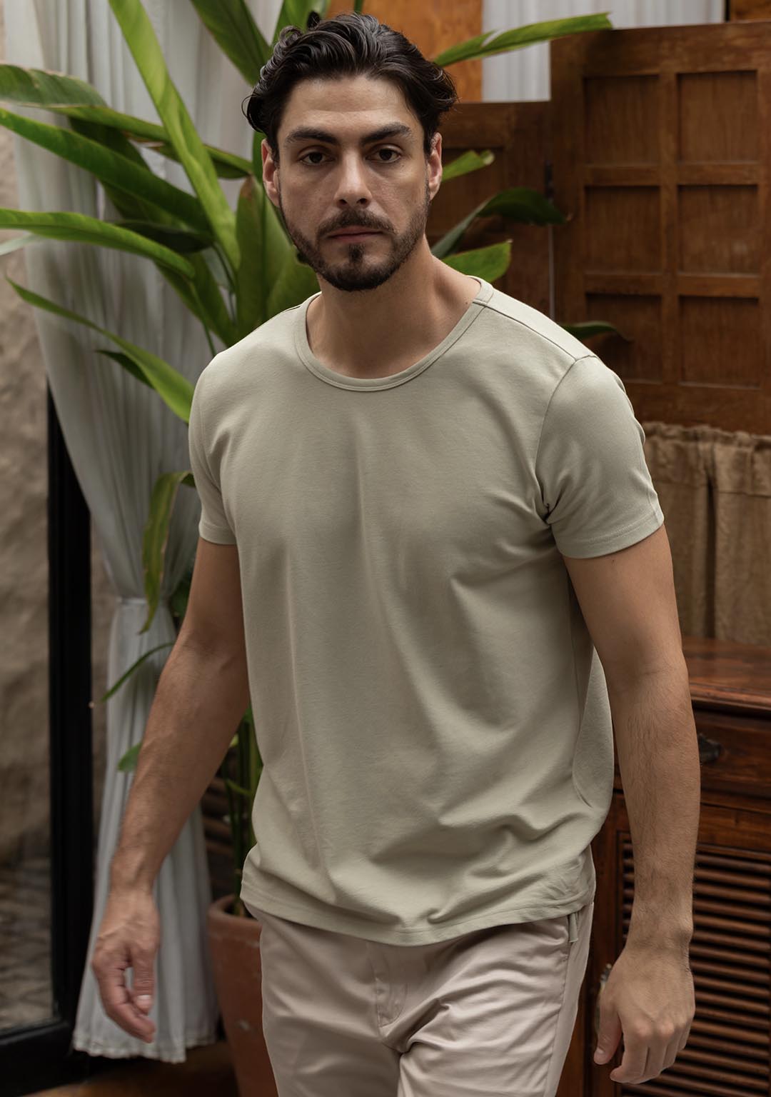 Piqué T-Shirt in Pelican