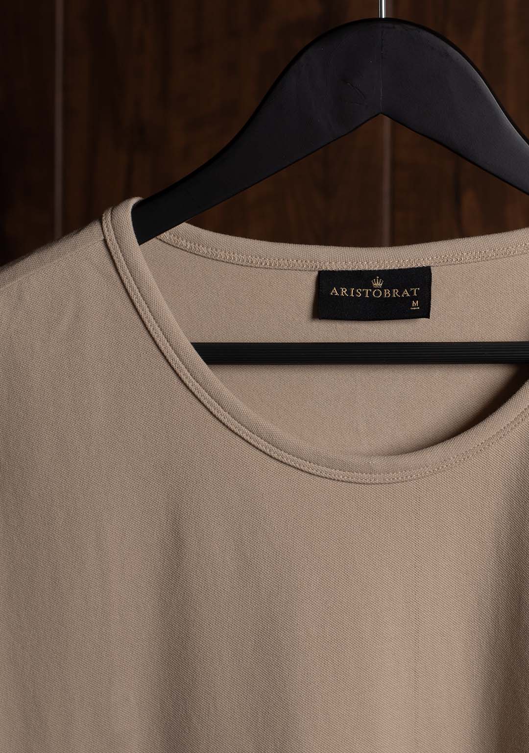 Piqué T-Shirt in Frosted Almond