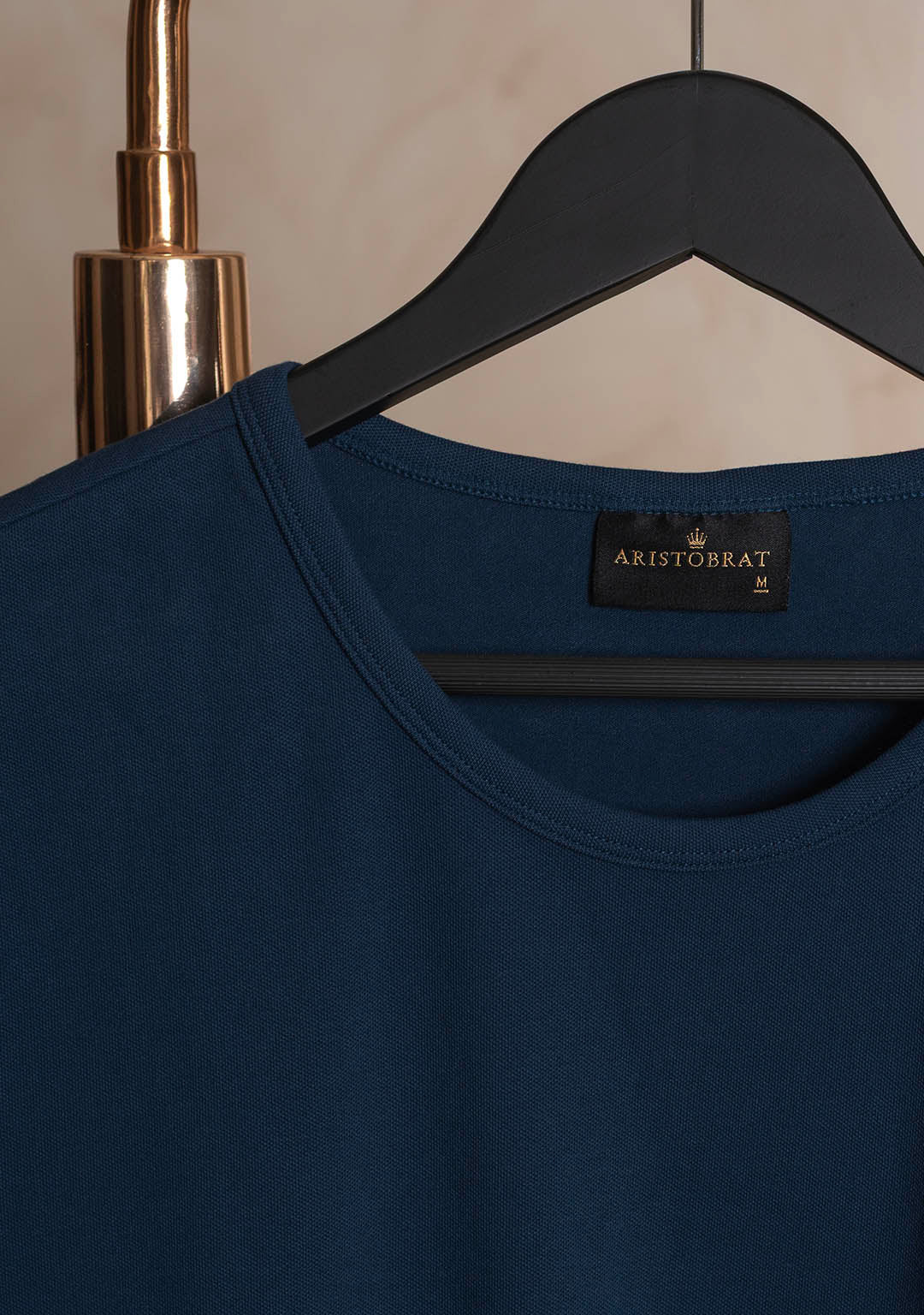Piqué T-Shirt in Titan Blue