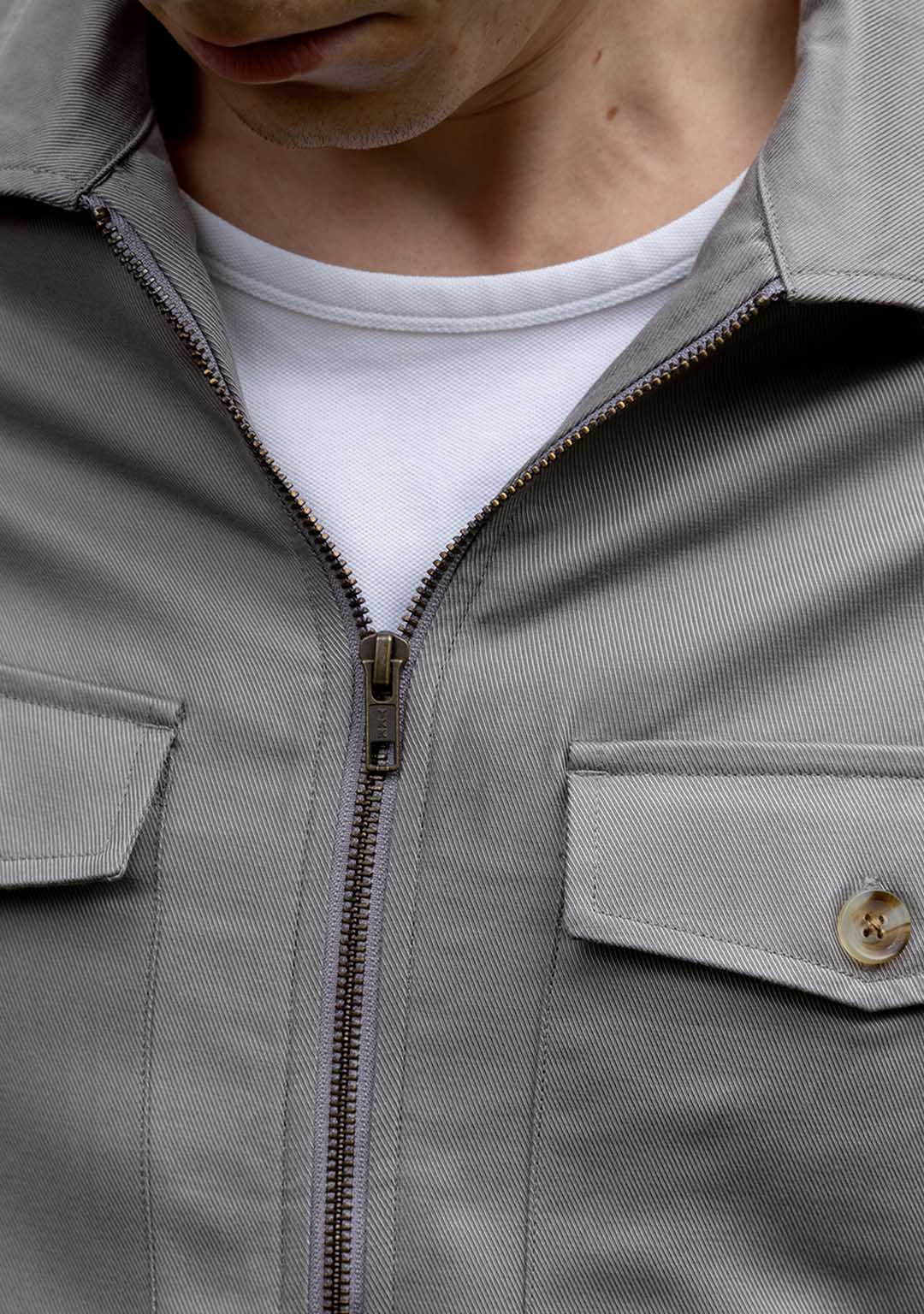 Shacket in Neutral Grey