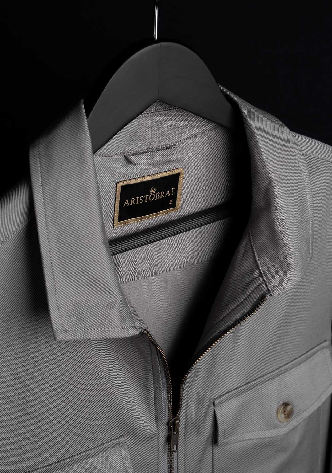 Shacket in Neutral Gray