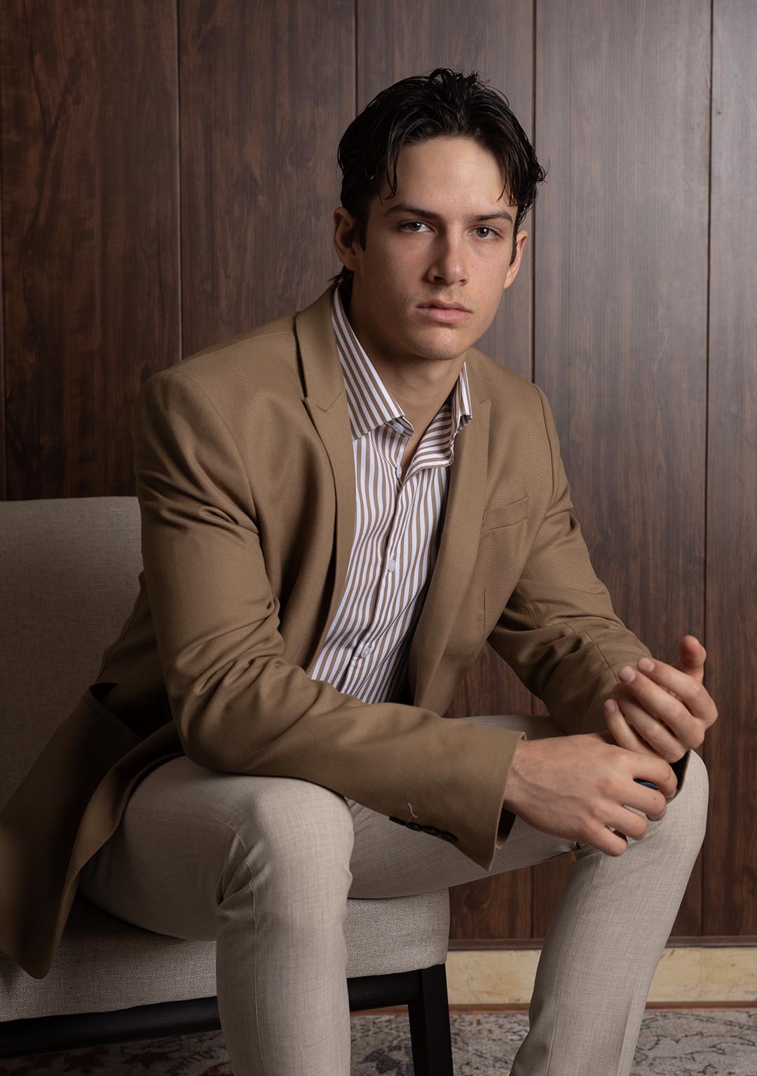 Striped Shirt in Mocha