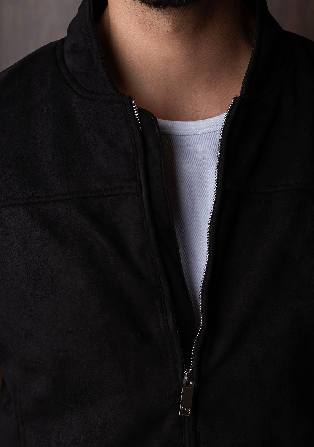 The Suede Jacket in Black