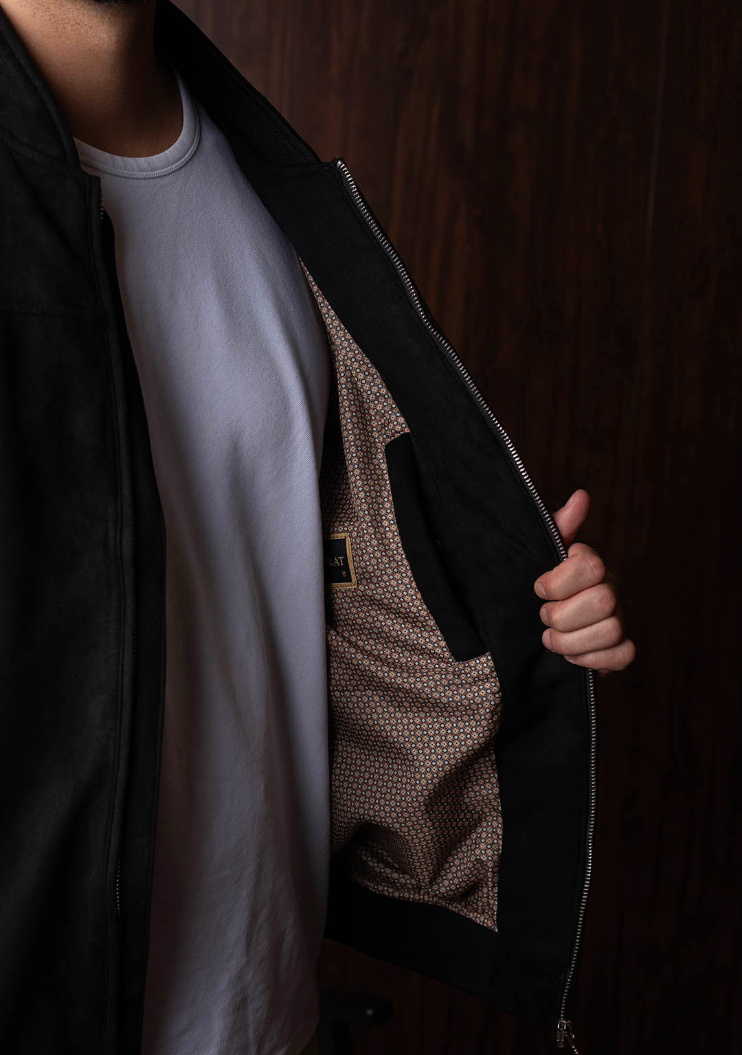 The Suede Jacket in Black