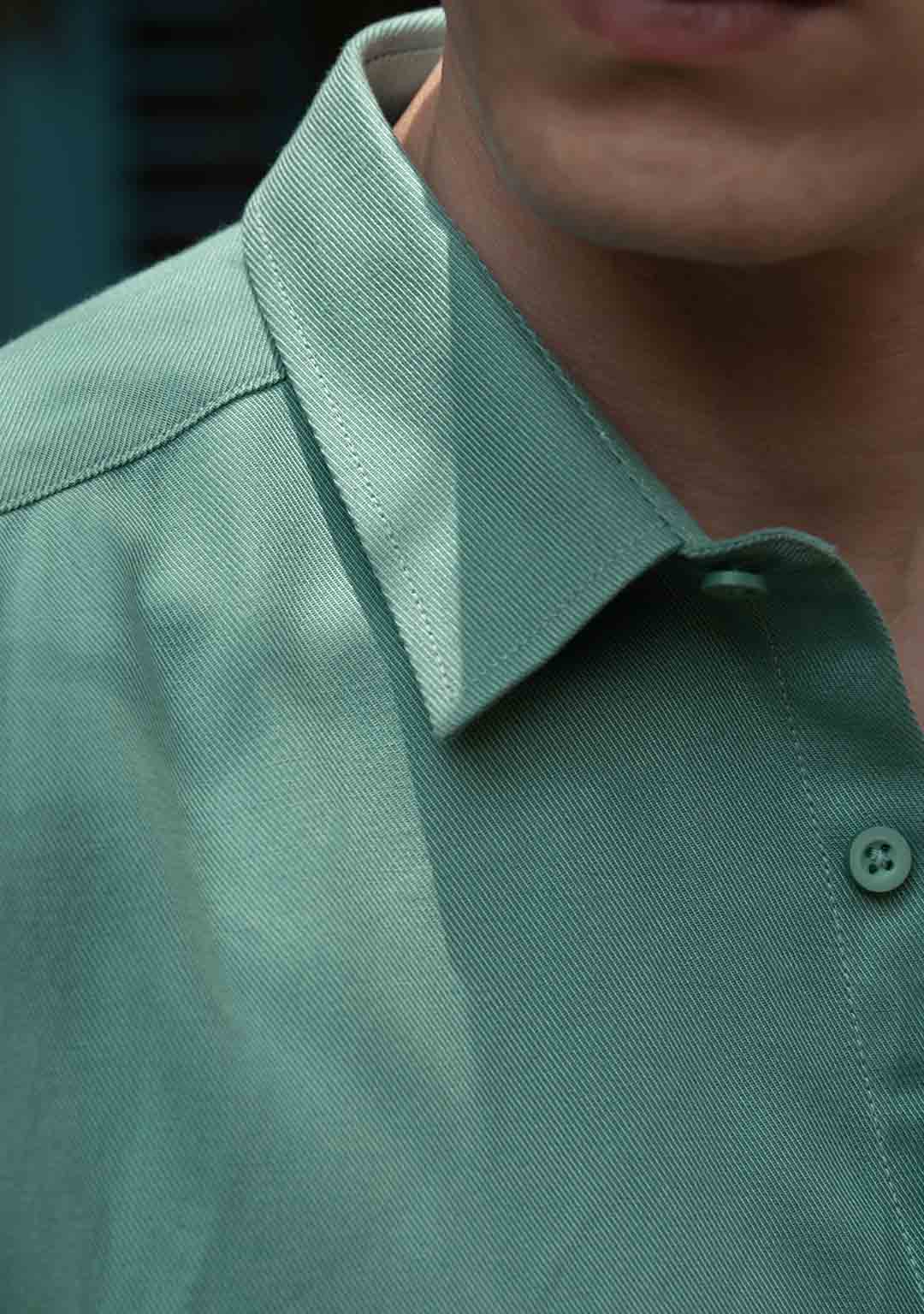 Tencel™ Shirt in Aqua Sea