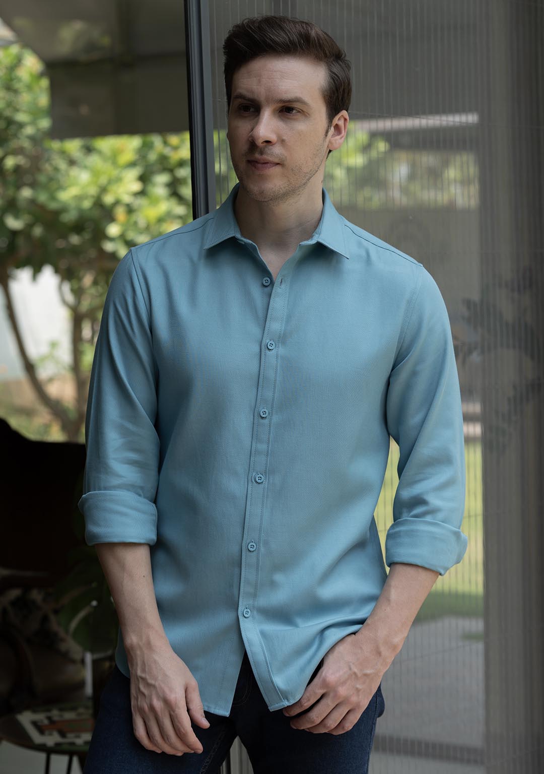 Tencel™ Shirt in Niagara Blue