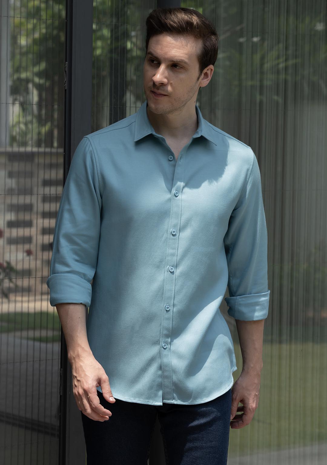 Tencel™ Shirt in Niagara Blue
