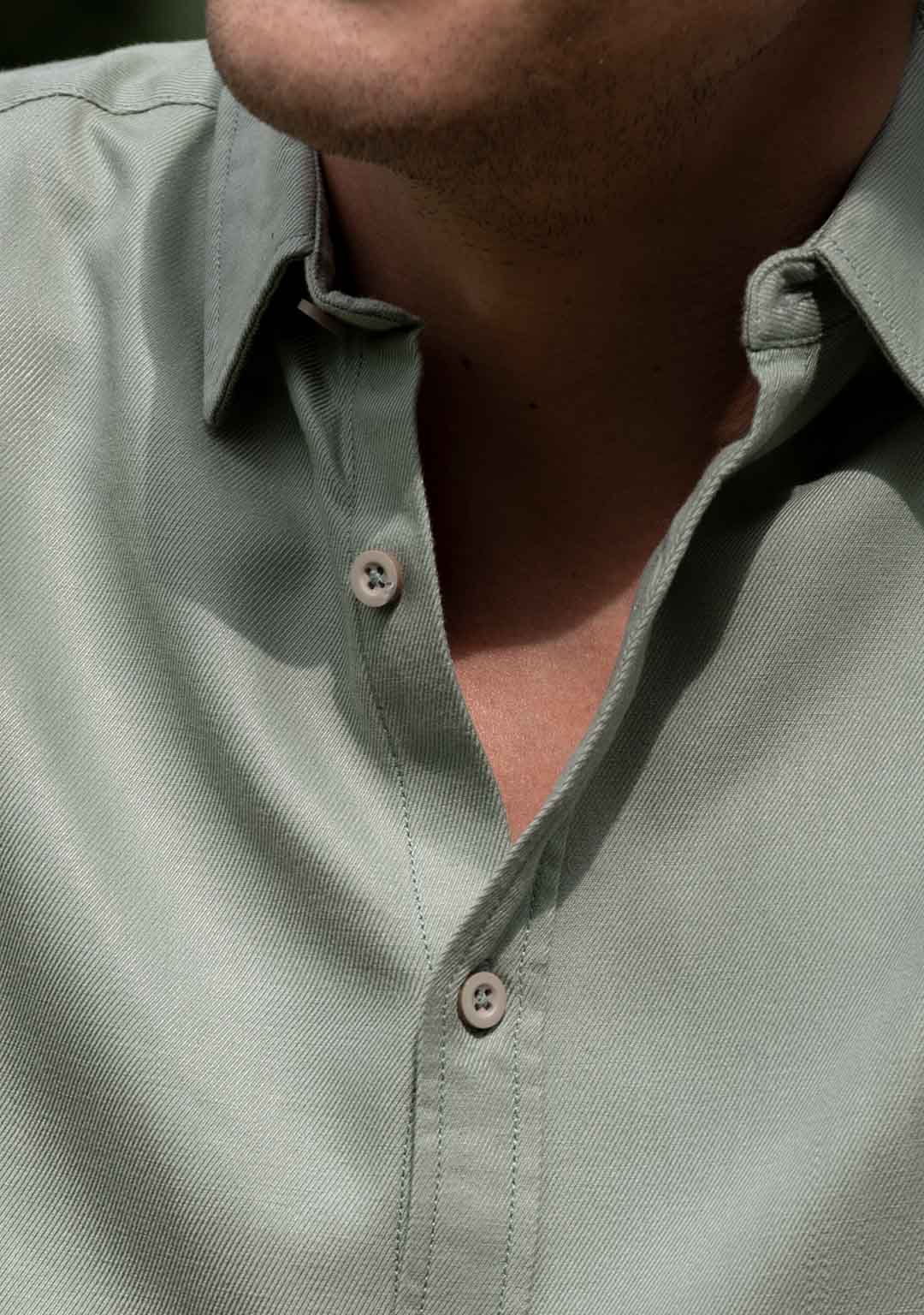 Tencel™ Shirt in Sage Green - Aristobrat