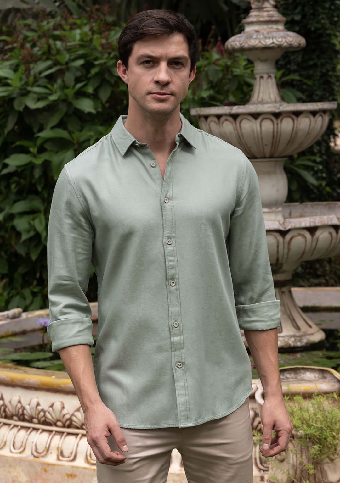 Tencel™ Shirt in Sage Green - Aristobrat