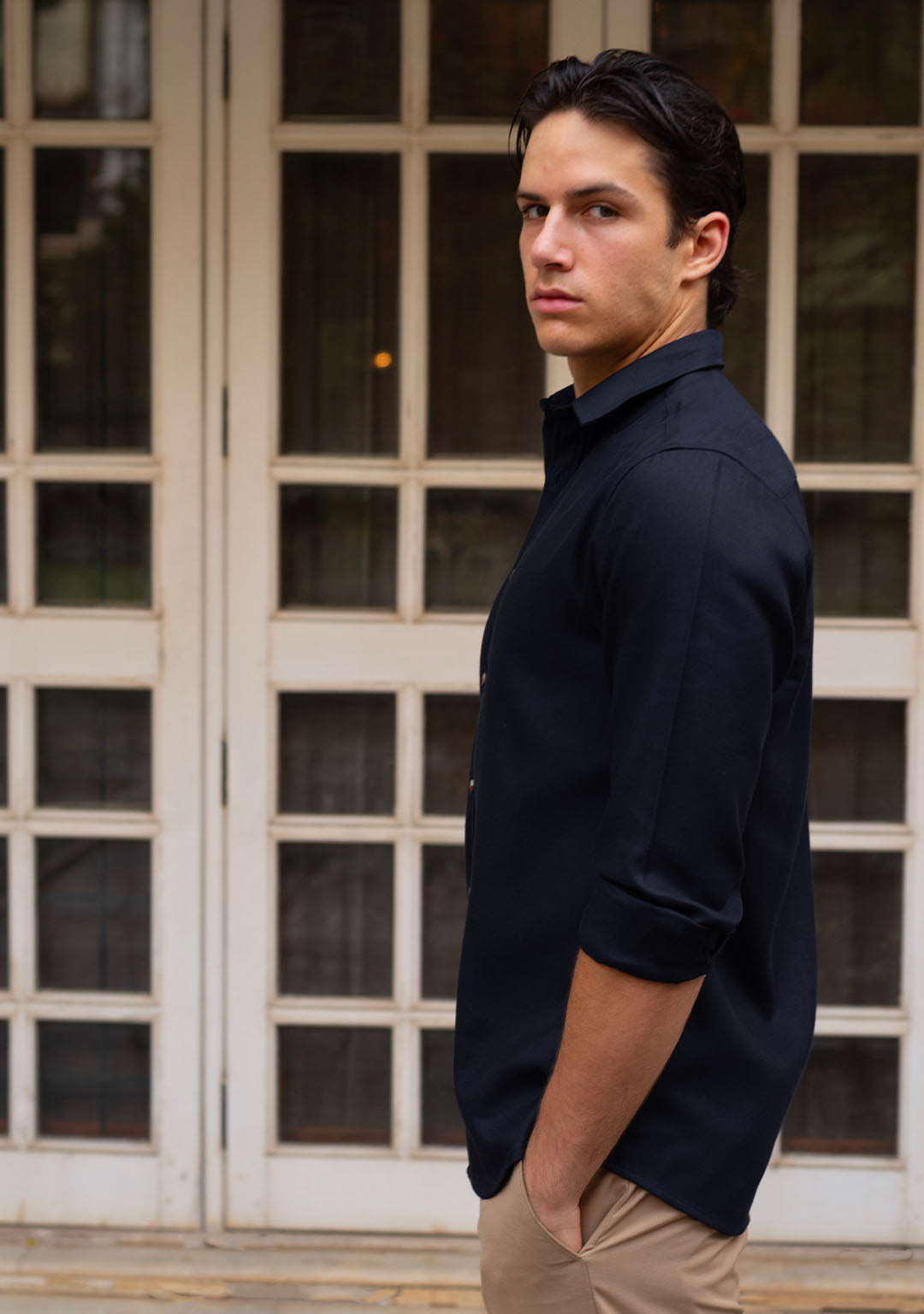 Tencel™ Shirt in Midnight Blue