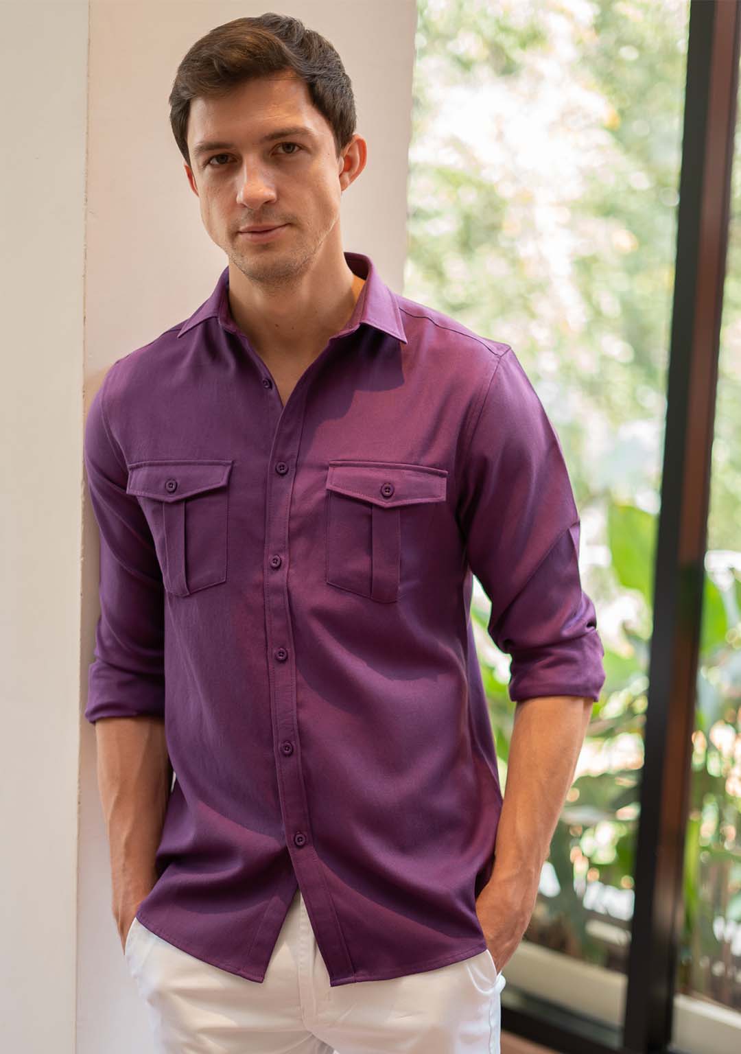 The Utility Shirt in Logan Berry