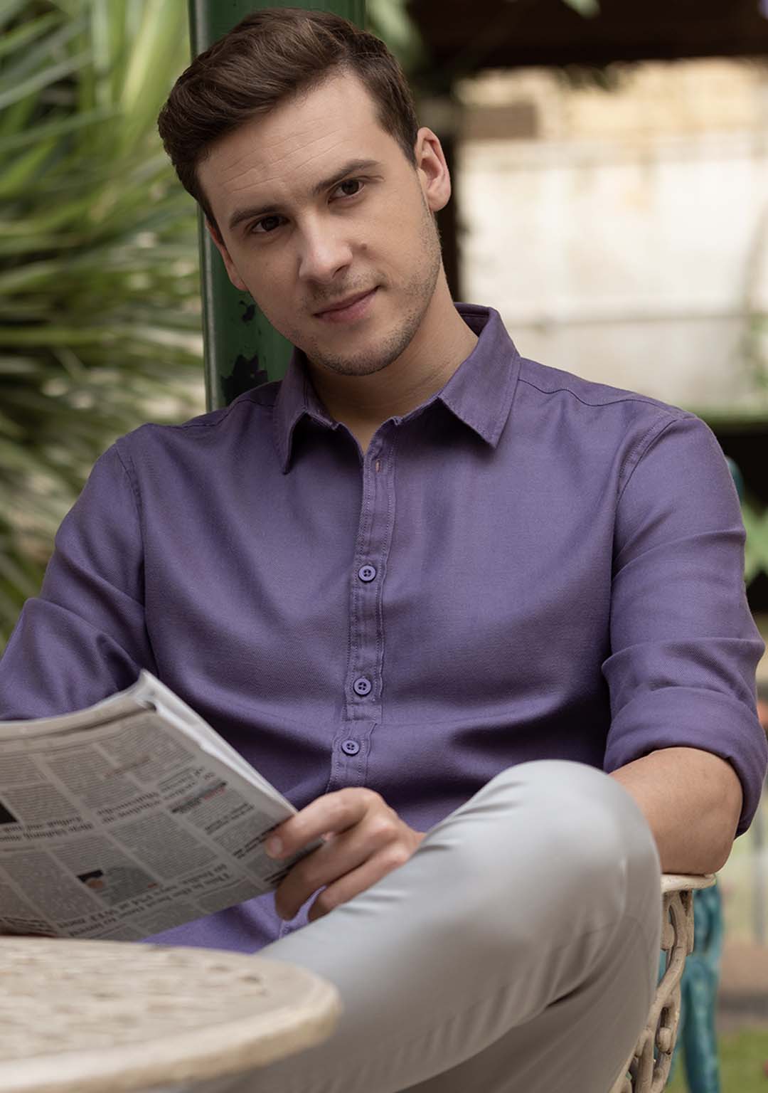 Tencel™ Shirt in Mulberry - Aristobrat