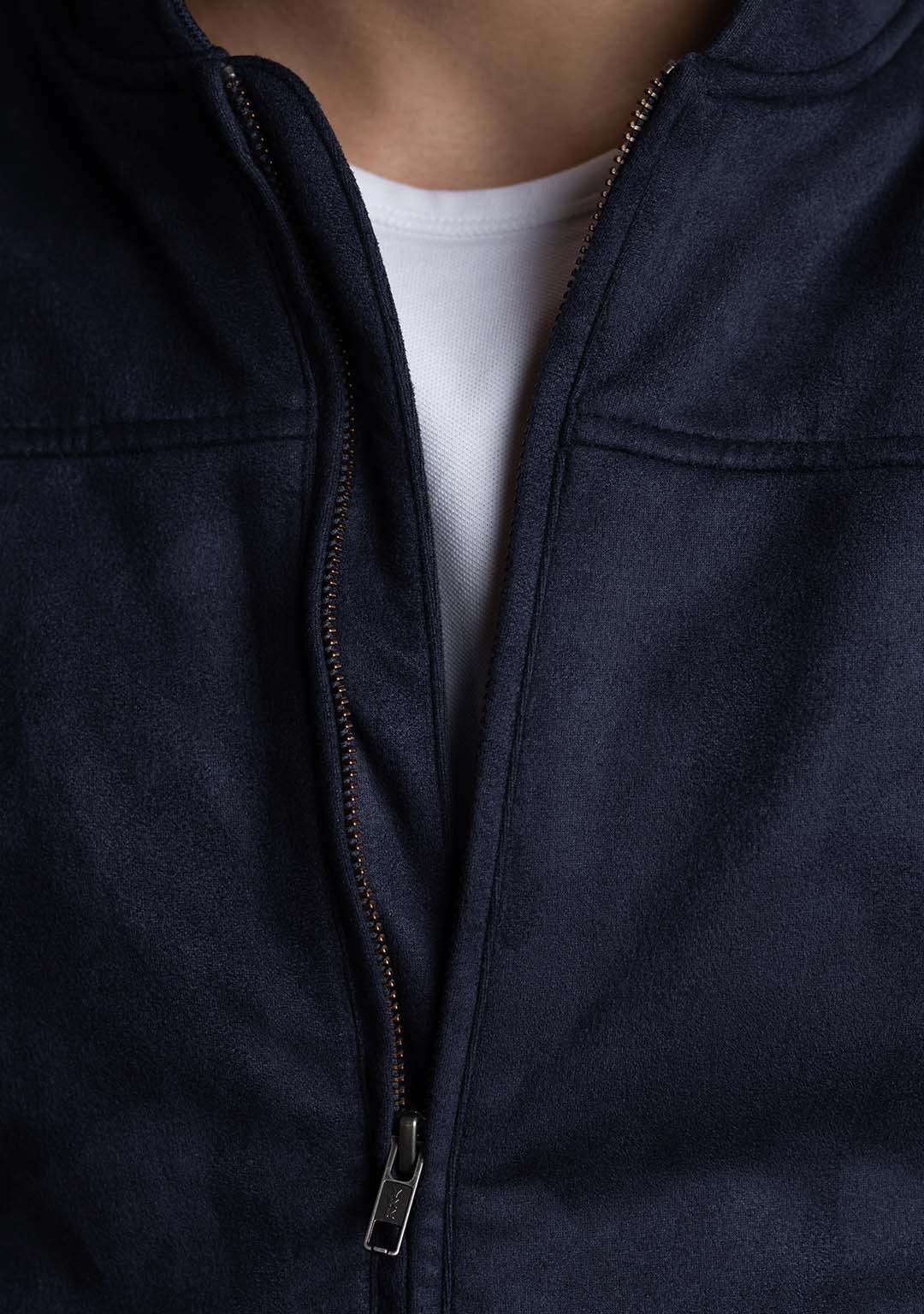 The Suede Jacket in Royale Blue