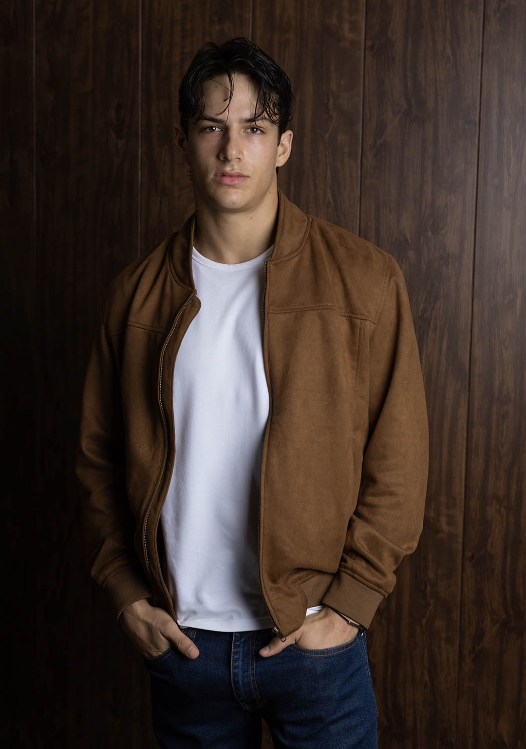 The Suede Jacket in Tan