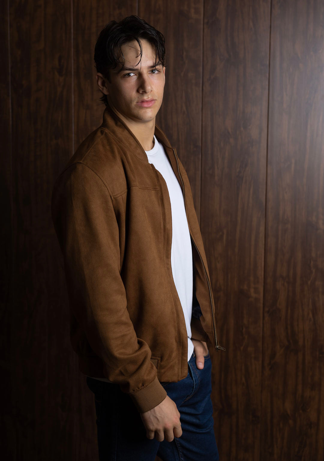 The Suede Jacket in Tan