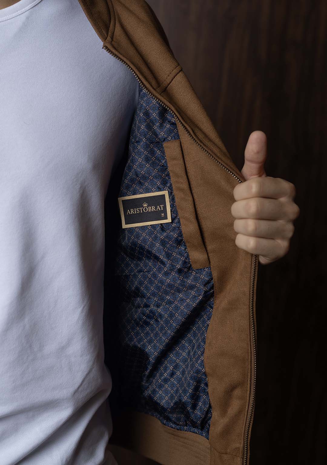 The Suede Jacket in Tan