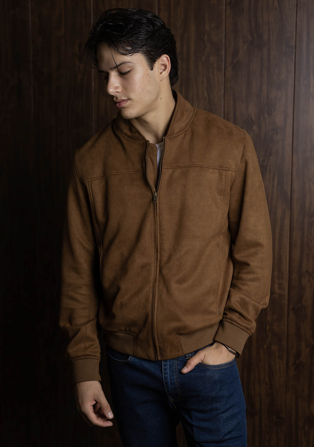 The Suede Jacket in Tan
