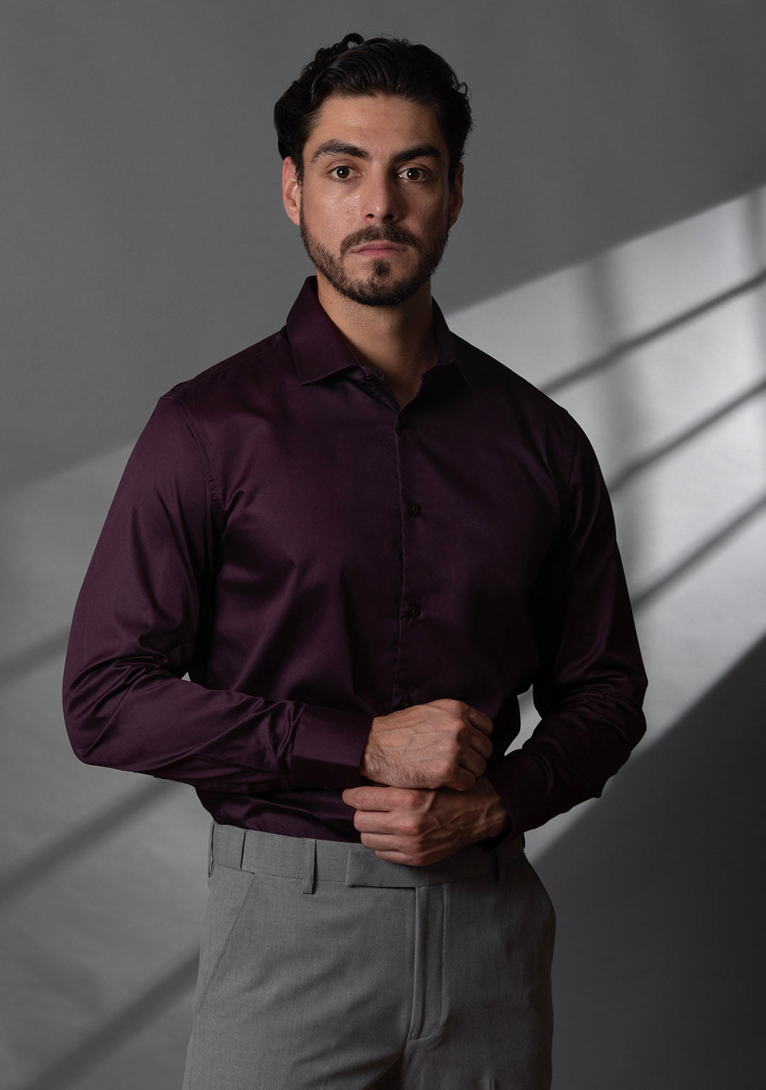 Classic Shirt in Italian Plum