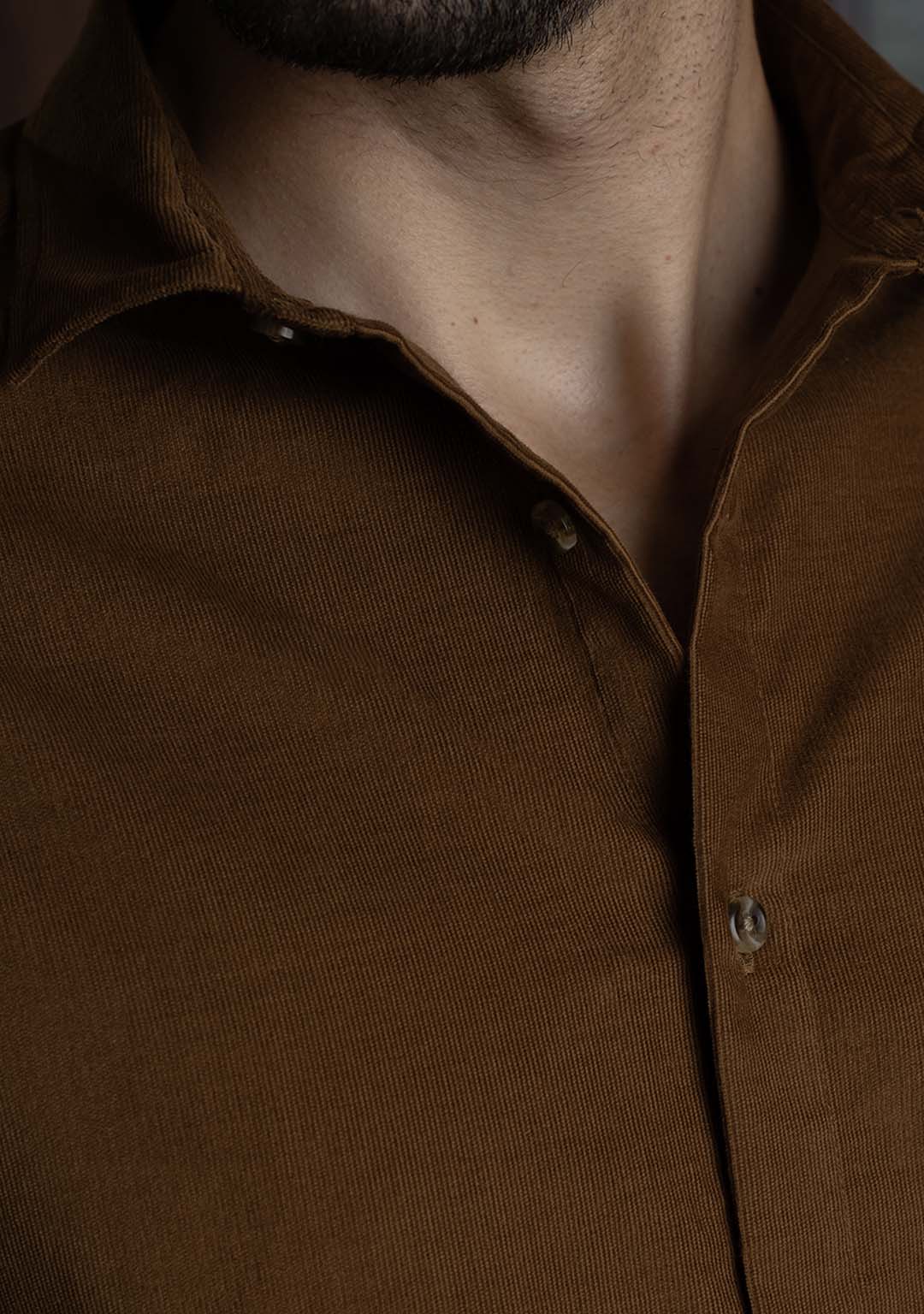 Corduroy Shirt in Chocolate Malt