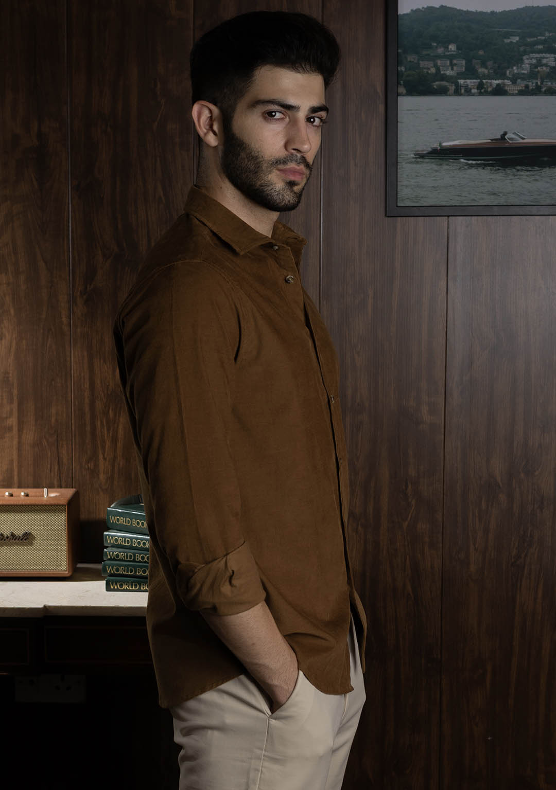 Corduroy Shirt in Chocolate Malt