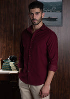 Corduroy Shirt in Merlot