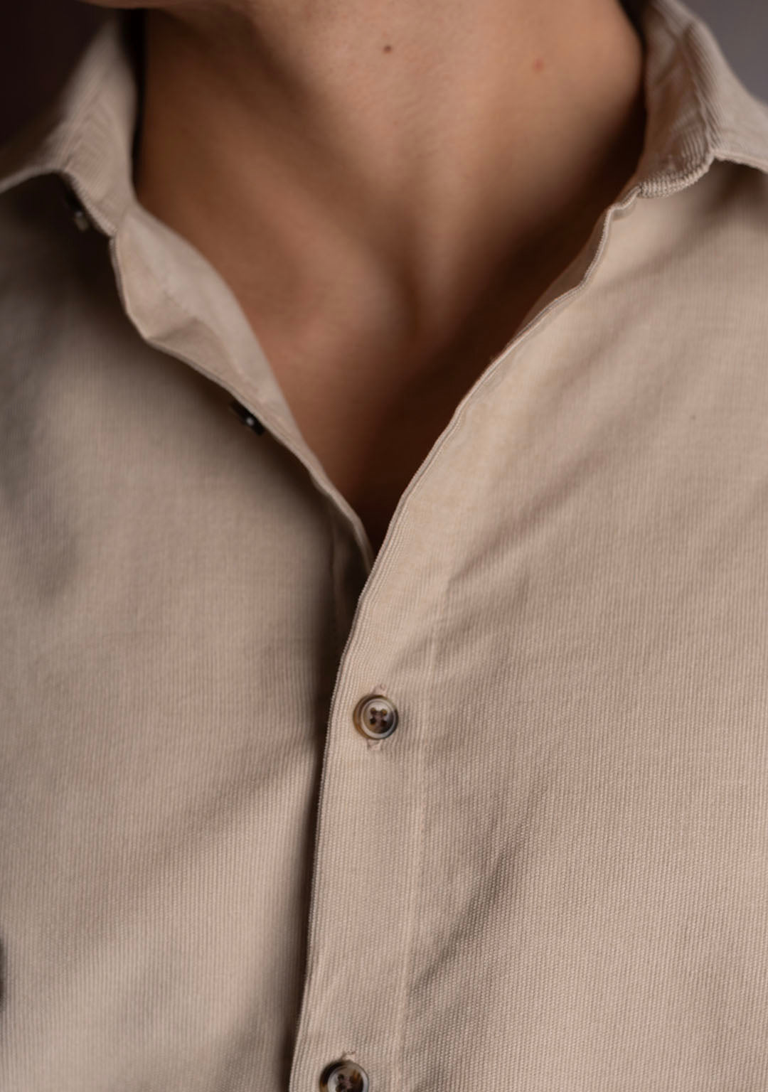 Corduroy Shirt in Cannoli Cream