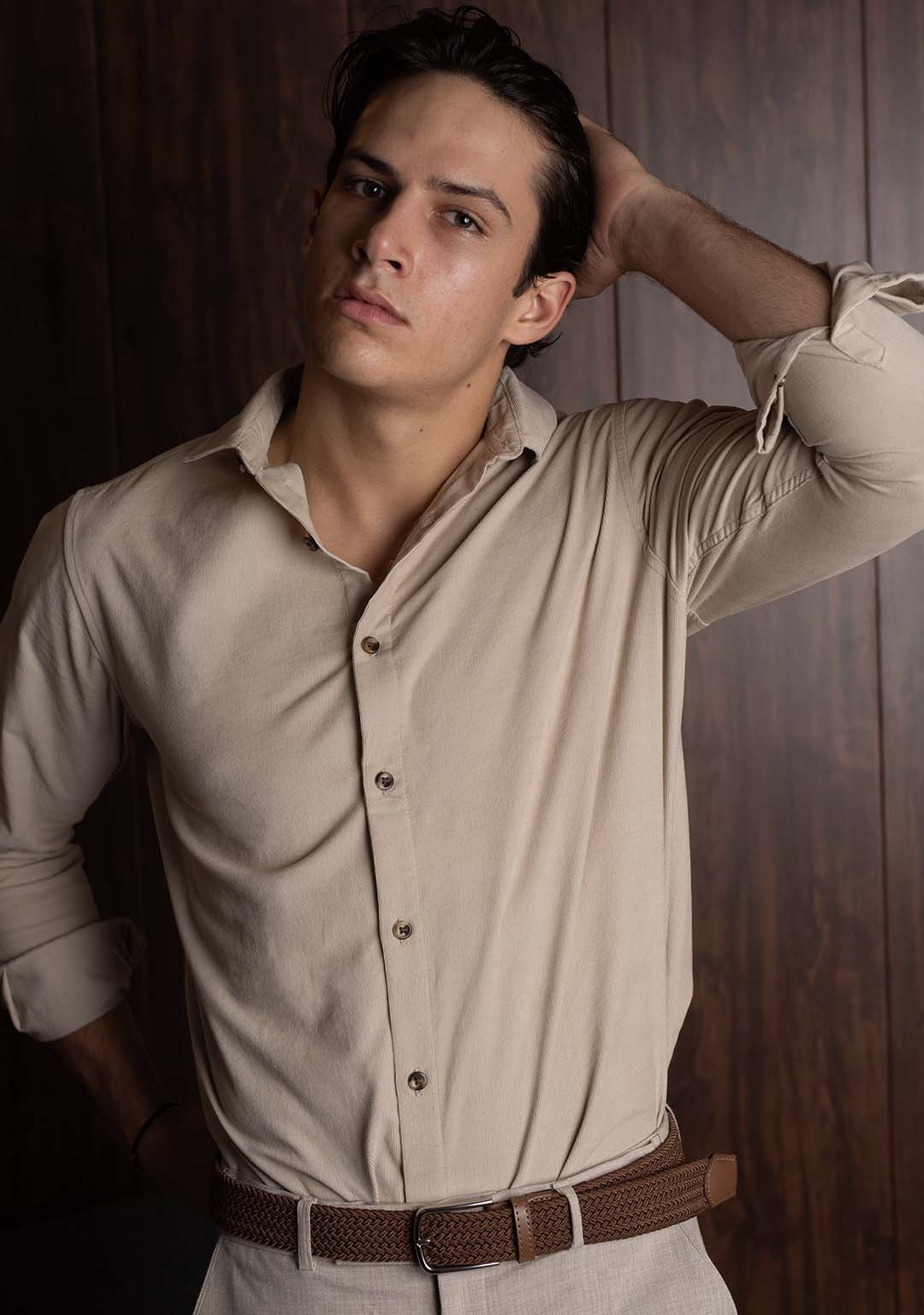 Corduroy Shirt in Cannoli Cream