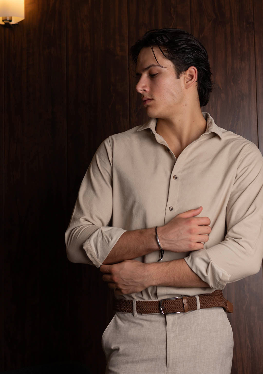 Corduroy Shirt in Cannoli Cream