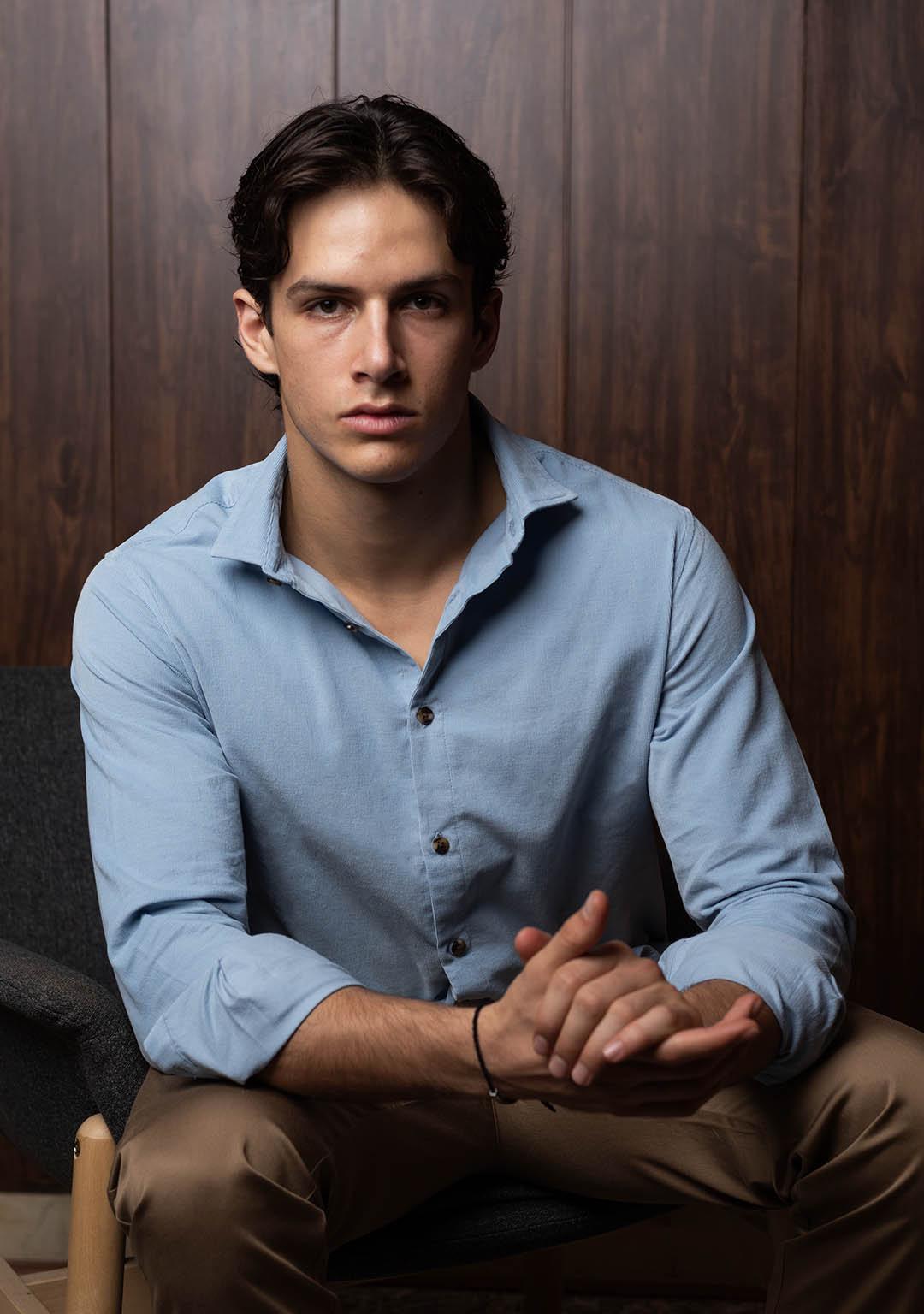 Corduroy Shirt in Powder Blue