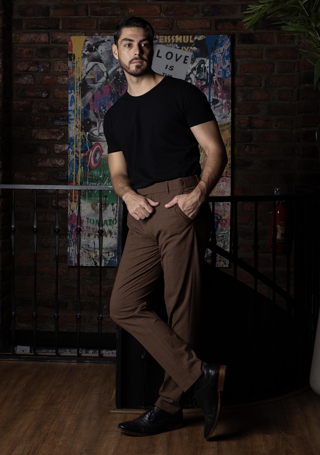 Elite Trousers in Classic Brown Checks
