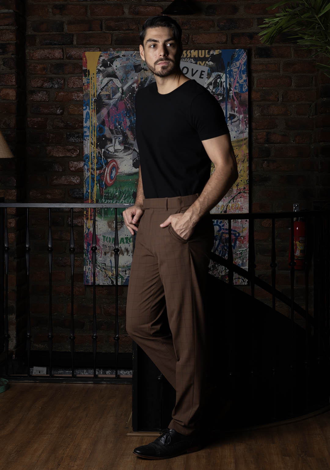Elite Trousers in Classic Brown Checks