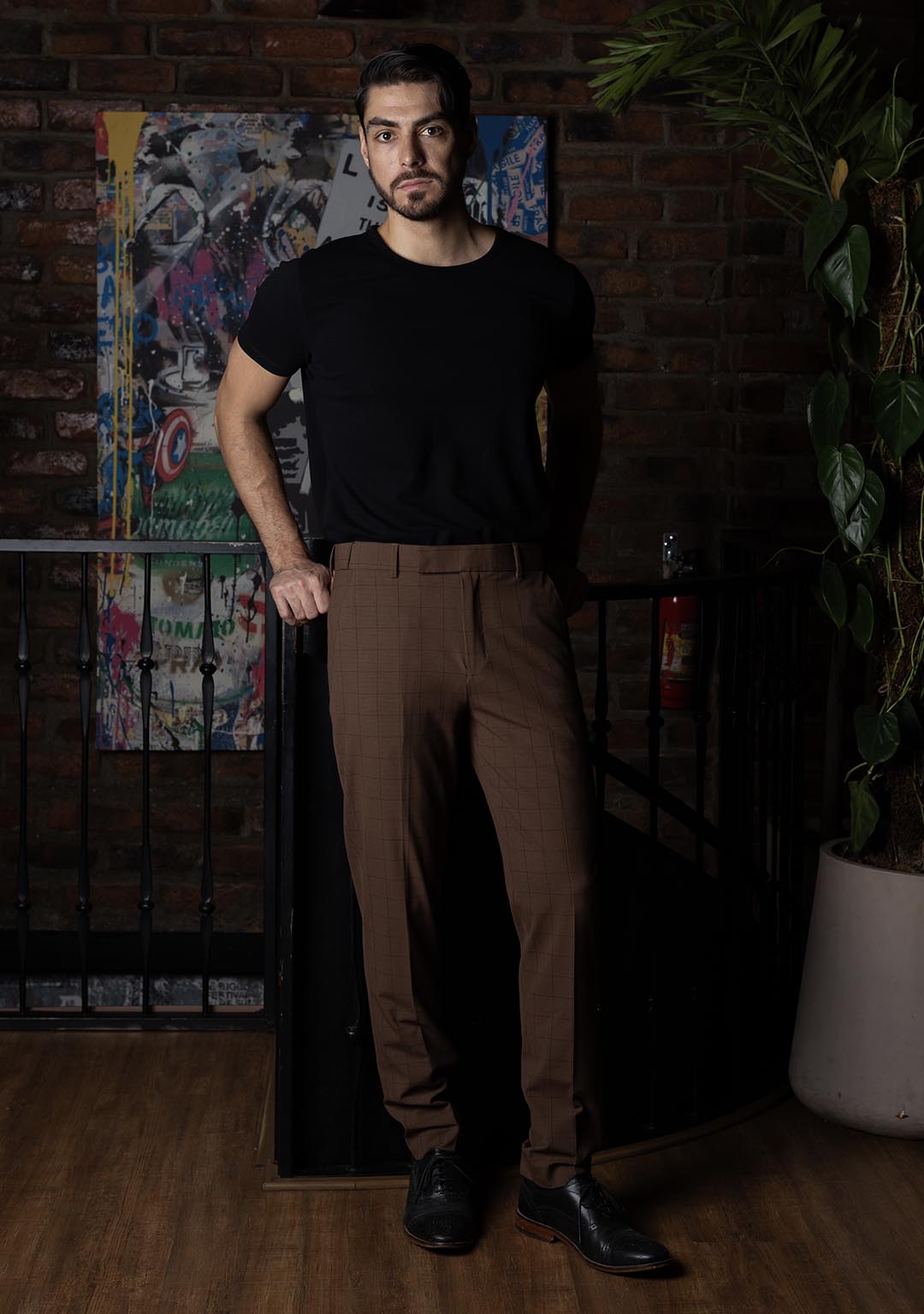 Elite Trousers in Classic Brown Checks