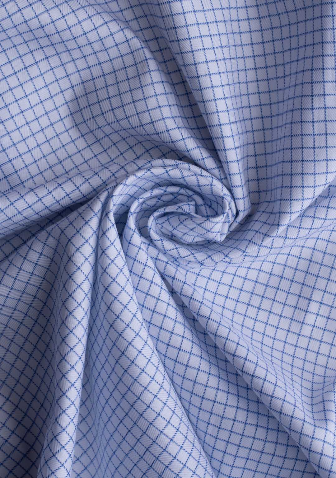 Pearl White in Blue Checks