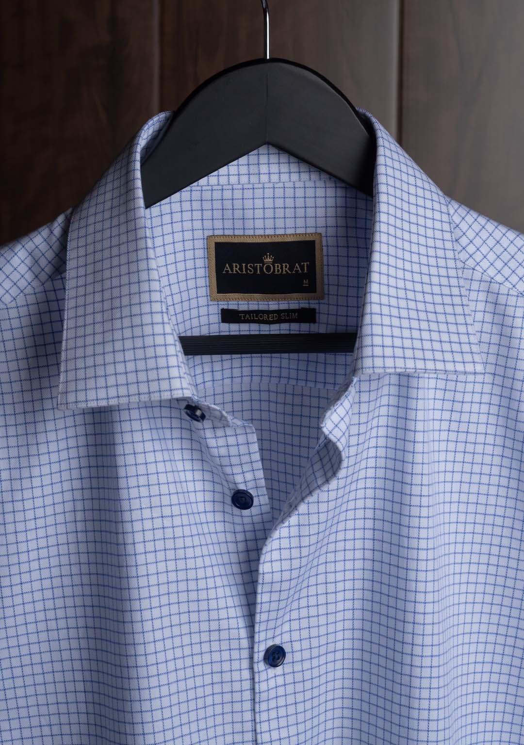 Pearl White in Blue Checks