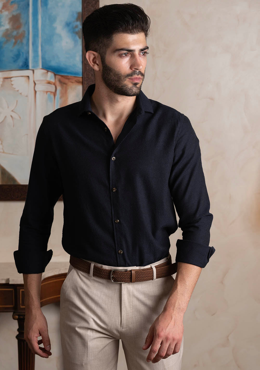 Classic Flannel in Medieval Blue