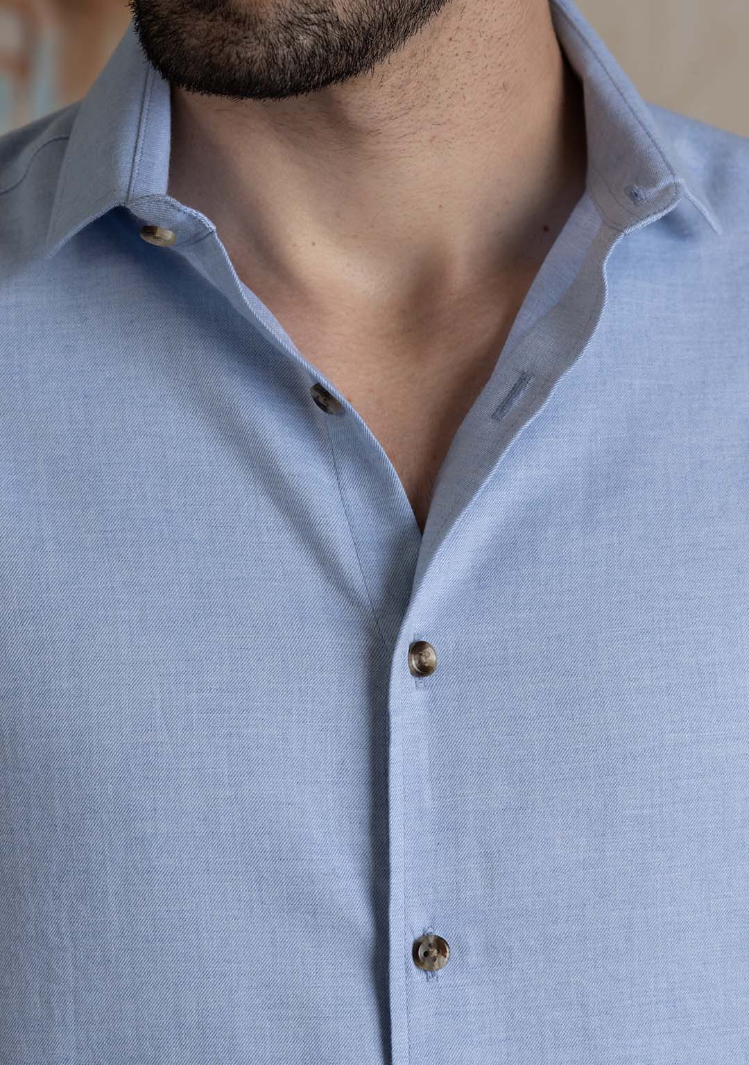 Classic Flannel in Powder Blue