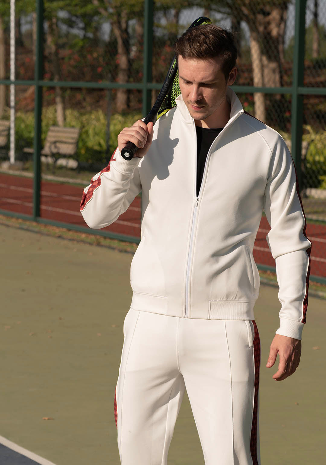 Track Jacket in White Knight