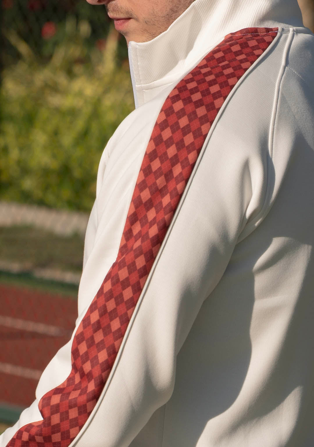 Track Jacket in White Knight