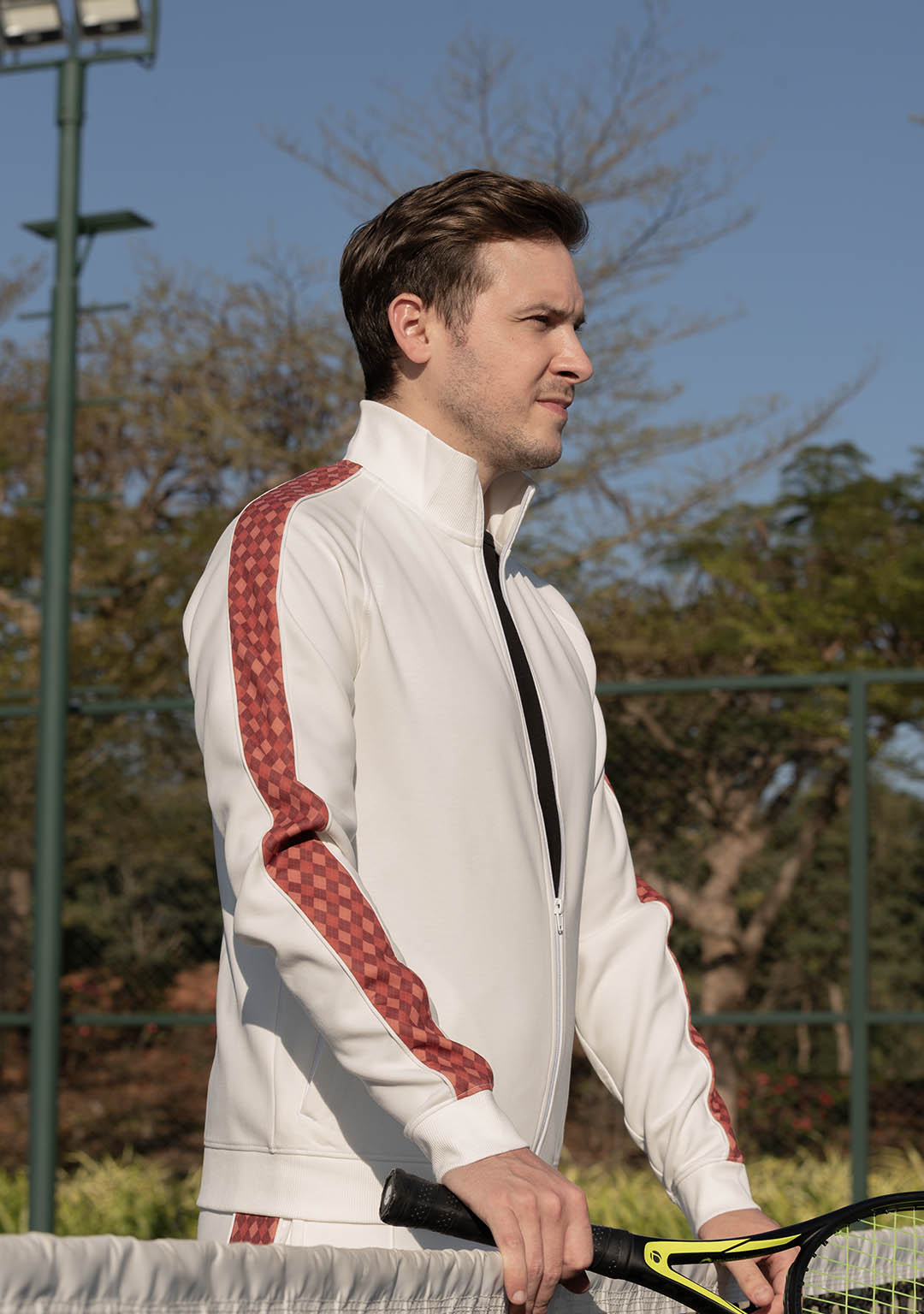 Track Jacket in White Knight