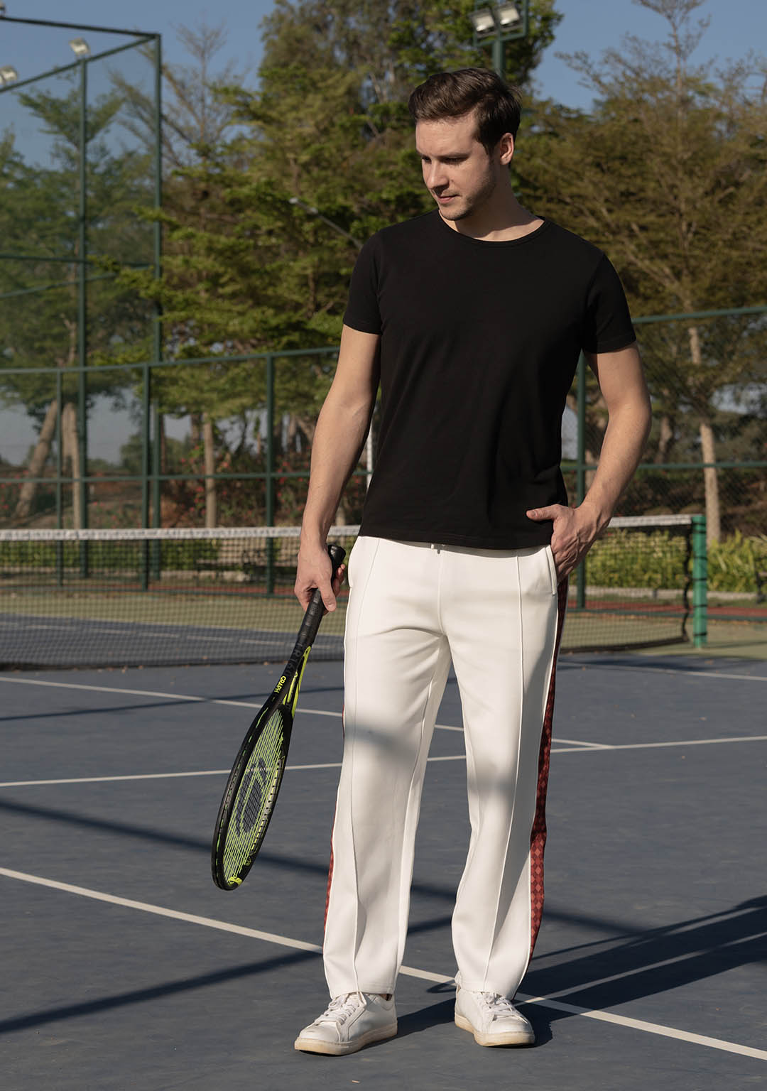 Track Pant in White Knight