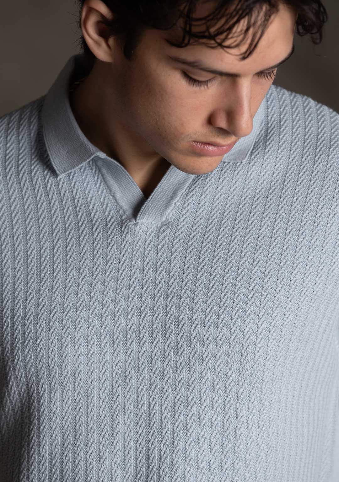 Ghazal Knit Polo in Nile - Aristobrat