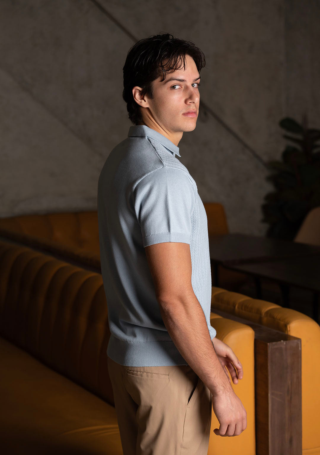 Ghazal Knit Polo in Nile - Aristobrat