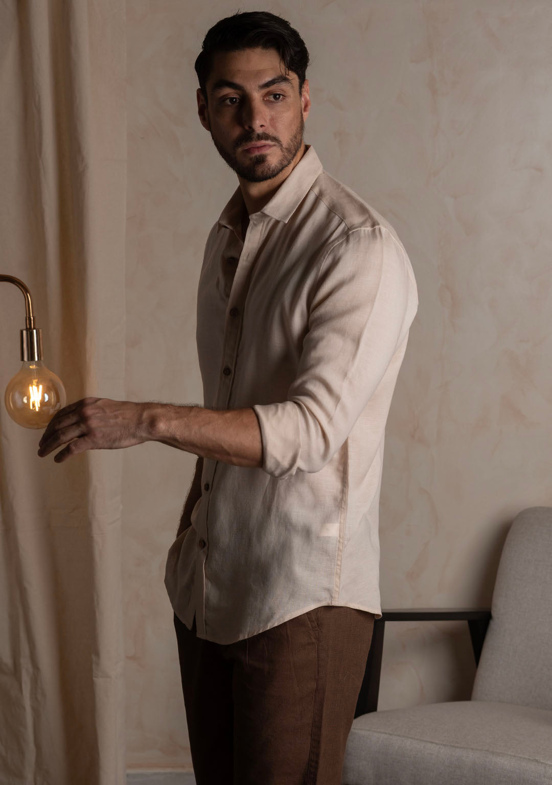 Hemp Shirt in Ivory