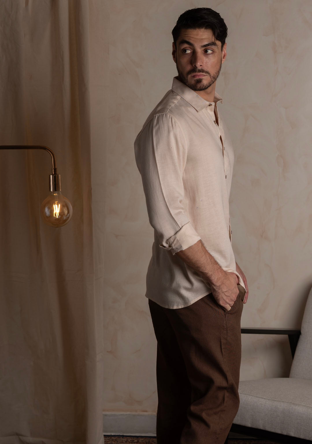 Hemp Shirt in Ivory