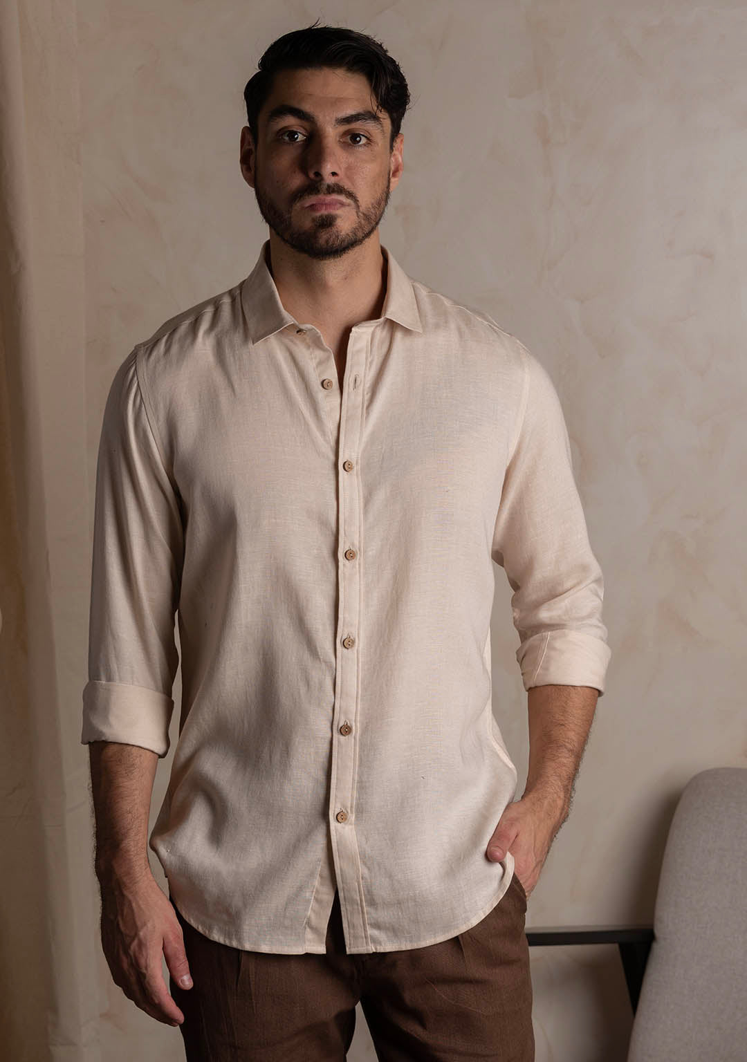 Hemp Shirt in Ivory