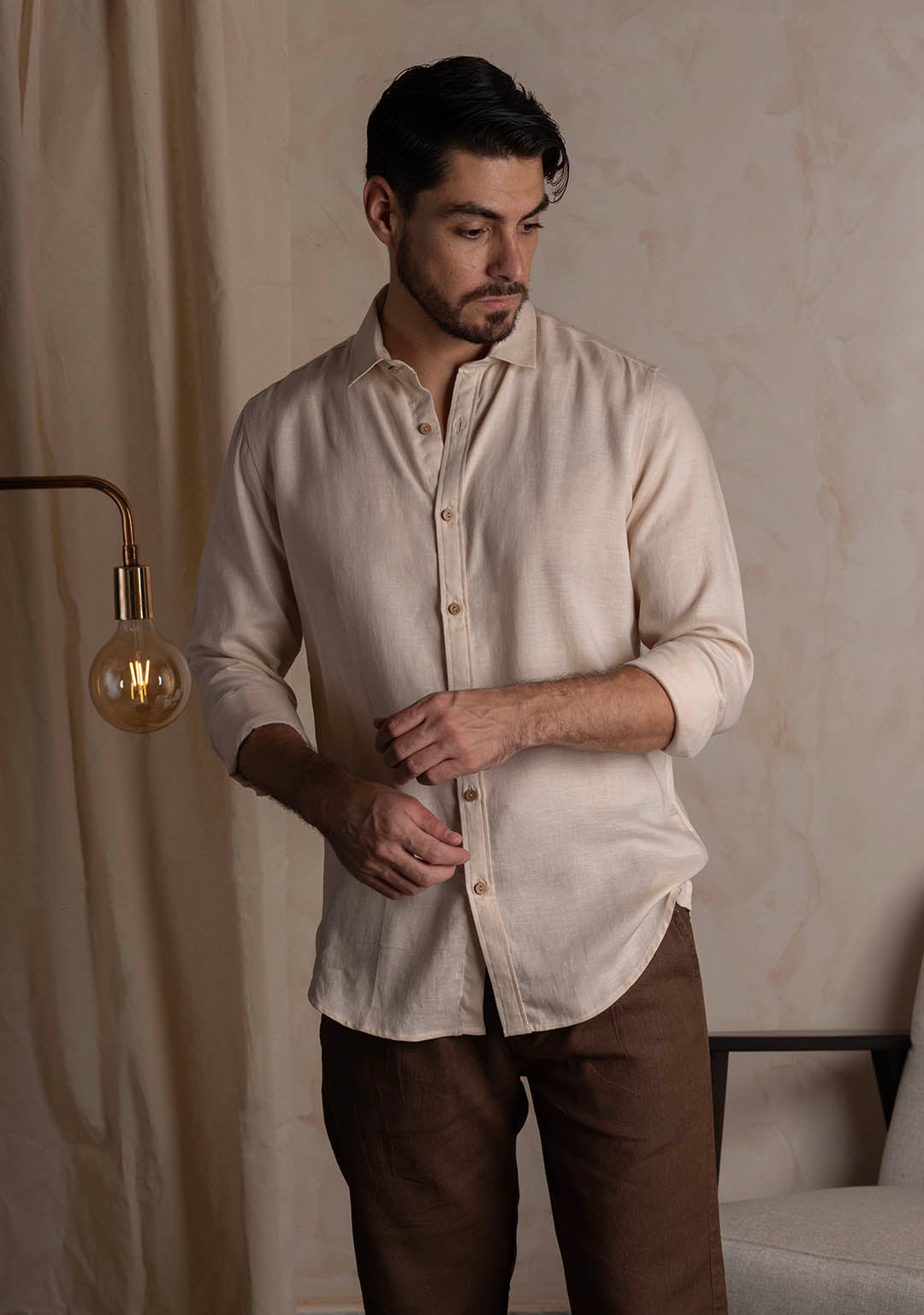 Hemp Shirt in Ivory